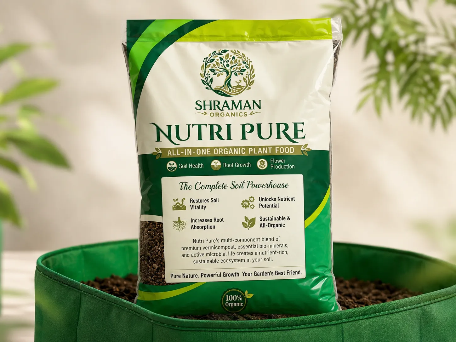 Shraman Organics Nutri Pure plant nutrition product
