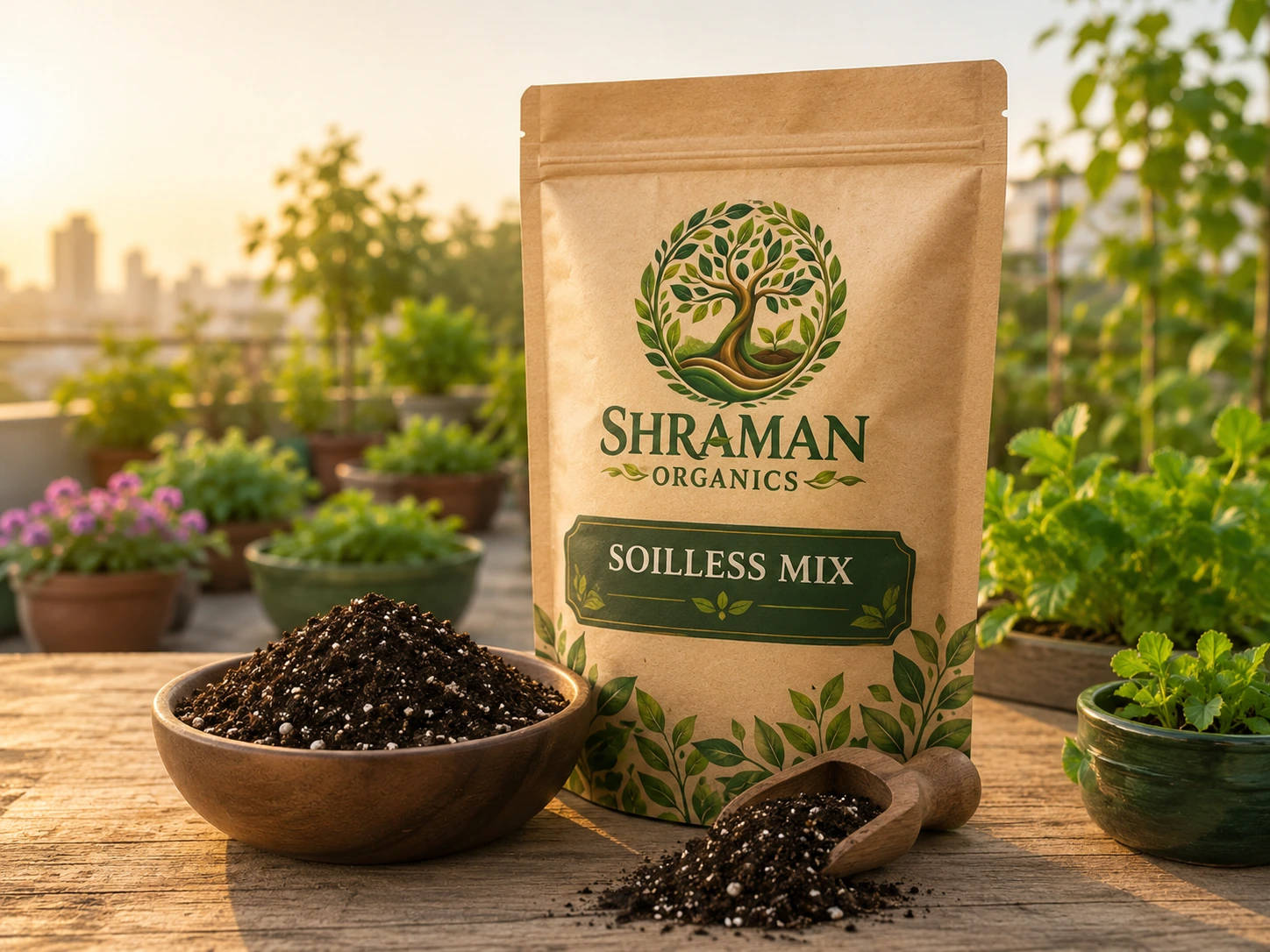 Shraman Organics lightweight soilless growing mix